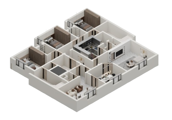 3 طوابق مكررة